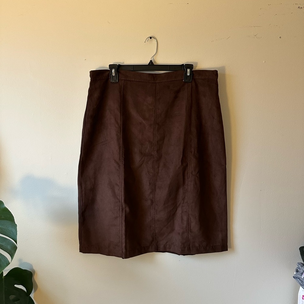 Suede Brown Skirt from Main Street Exchange